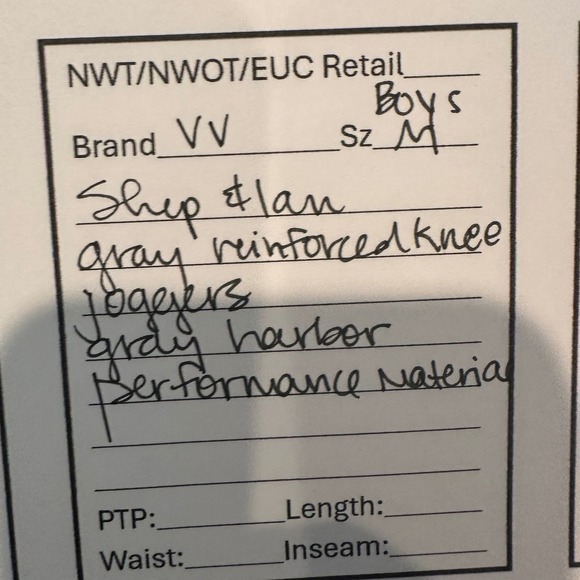 NEW Vineyard Vines Boys M Reinforced Knee Performance Joggers SAMPLE Gray - Picture 7 of 7